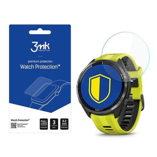 3MK Arc Beskyttelsesfilm til Garmin Forerunner 965, Sæt med 3 stk., Plastik