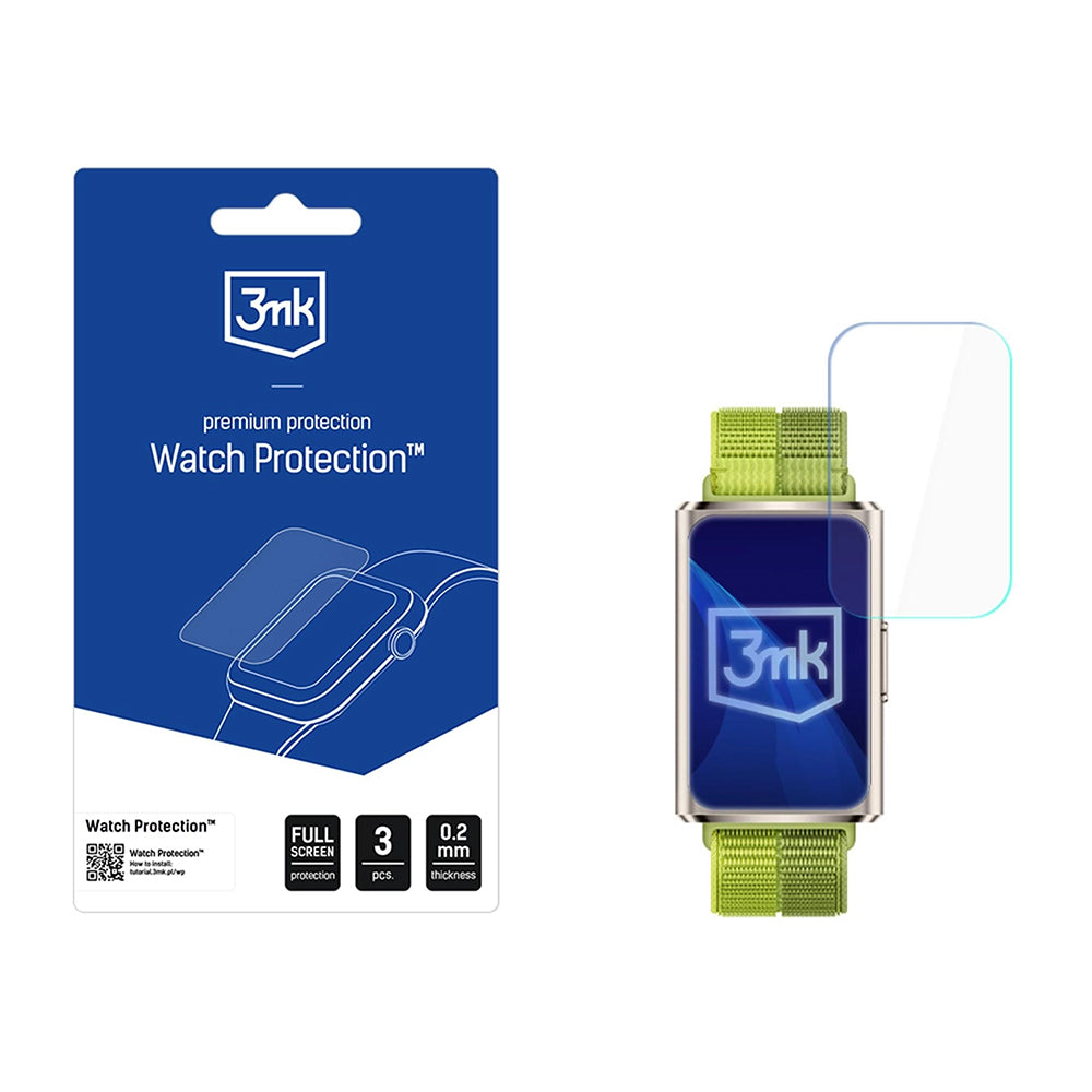 Beskyttelsesfilm 3MK Arc til Huawei Band 11 Pro, Sæt med 3 stykker, Plastik