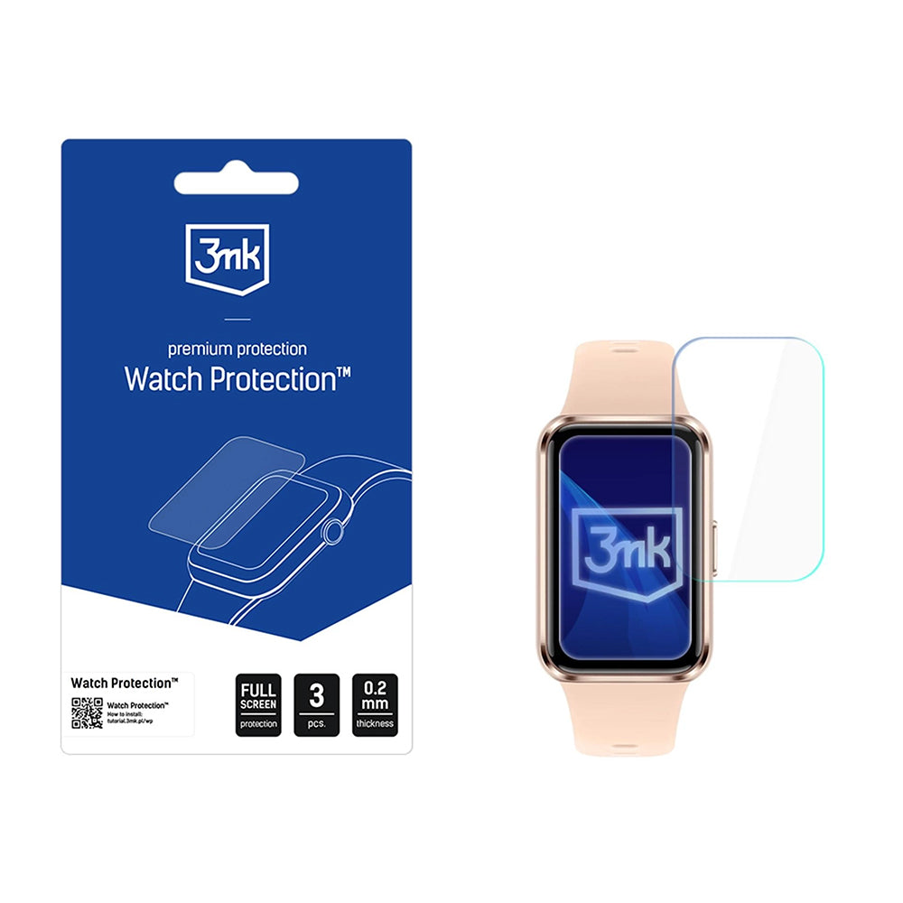 Beskyttelsesfilm 3MK Arc til Huawei Band 11, Sæt med 3 stykker, Plastik