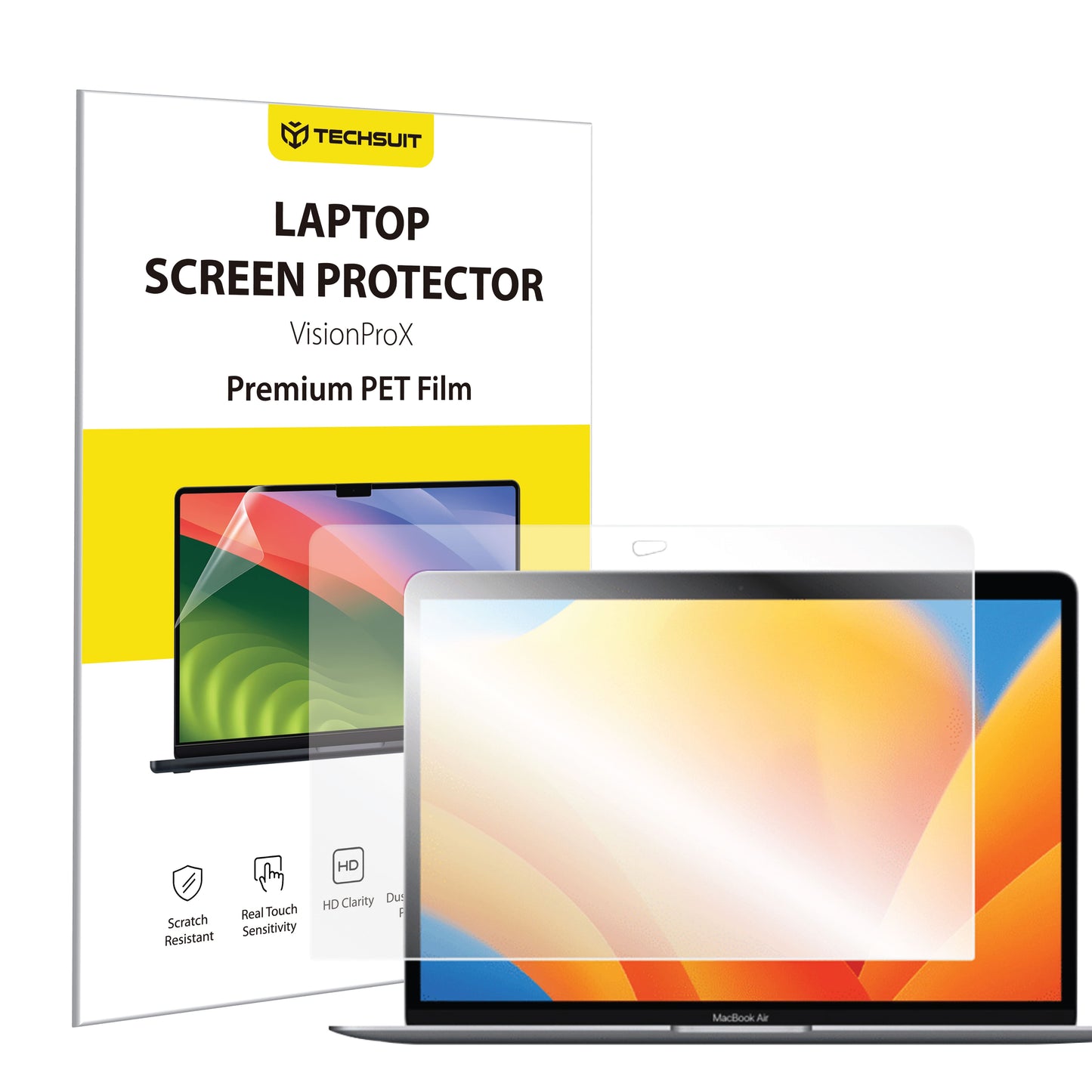 Anti Blue Light Techsuit VisionProX Screen Protector for Apple MacBook Air 13inch (2020) / (2018) / (2017), Plastic