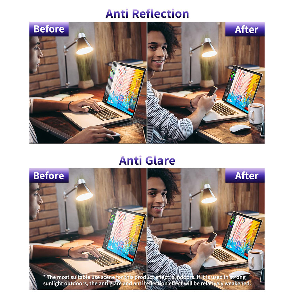 Skærmbeskyttelsesfolie Anti Blue Light Techsuit VisionProX til 14 tommer Laptop, Plastik