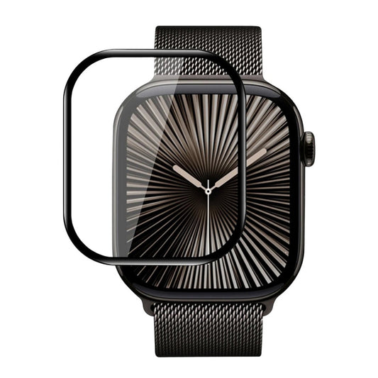 Blueo High Molecule Beskyttelsesfilm til Apple Watch Series 10 42mm, Hærdet Glas, Sort
