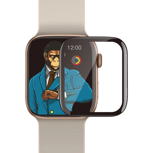 Blueo High Molecule Beskyttelsesfilm til Apple Watch 8 / 7 45mm Serie, Hærdet Glas, Sort