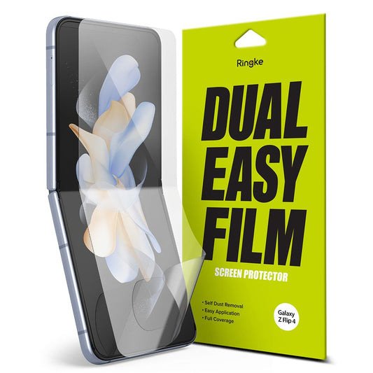 Beskyttelsesfilm til indvendig skærm Ringke Dual Easy for Samsung Galaxy Z Flip4 F721, Plastik, Sæt med 2 stykker