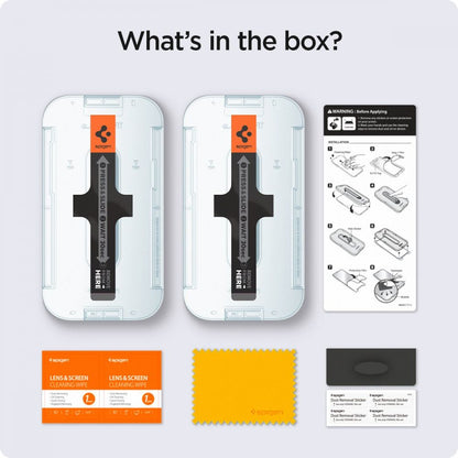 Beskyttelsesfilm til skærm Privacy Spigen GlastR EZ FIT til Apple iPhone 14 Plus / 13 Pro Max, Hærdet Glas, Fuldklæbende, Sæt med 2 stykker