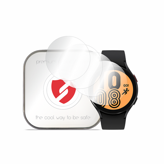 Smart Protection Premium Classic beskyttelsesfilm til Samsung Galaxy Watch4 44mm, sæt med 4 stk., plastik