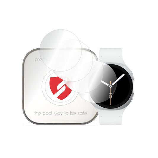Smart Protection Premium Classic beskyttelsesfilm til Samsung Galaxy Watch8 40mm, sæt med 4 stk., plastik