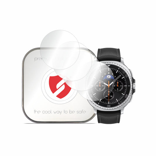 Smart Protection Premium Classic beskyttelsesfilm til Samsung Galaxy Watch8 Classic, sæt med 4 stk., plastik