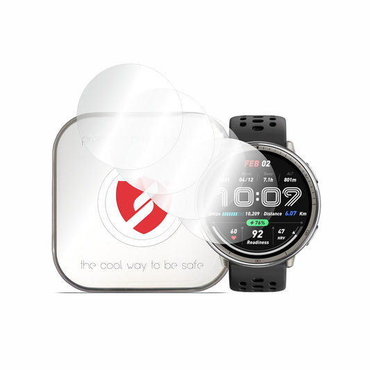 Smart Protection Premium Classic beskyttelsesfilm til Amazfit Active 2 (rund), sæt med 4 stk., plastik