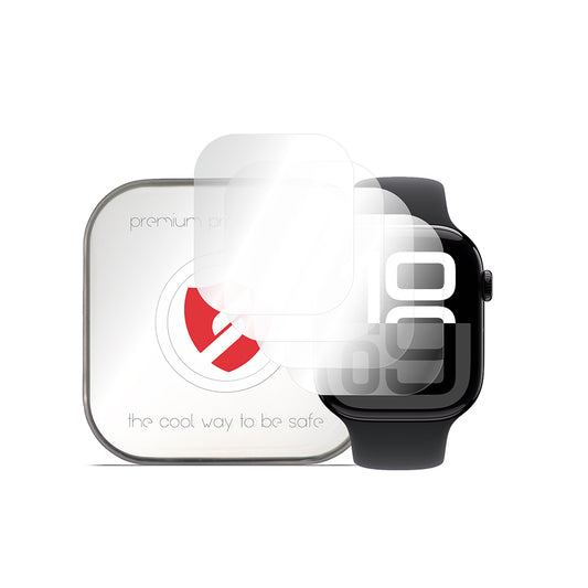 Smart Protection Premium Classic beskyttelsesfilm til Apple Watch 10 46mm Series, sæt med 4 stk., plastik