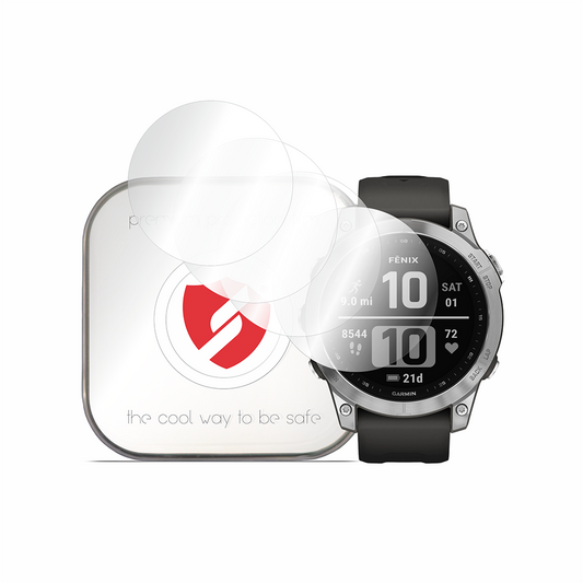Smart Protection Premium Classic beskyttelsesfilm til Garmin Fenix 7, sæt med 4 stk., plastik