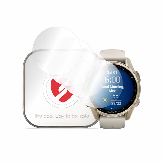 Smart Protection Premium Classic beskyttelsesfilm til Garmin Fenix 8 43mm, sæt med 4 stk., plastik