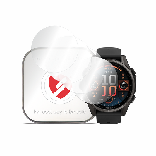Smart Protection Premium Classic beskyttelsesfilm til Garmin Fenix 8 47mm, sæt med 4 stk., plastik