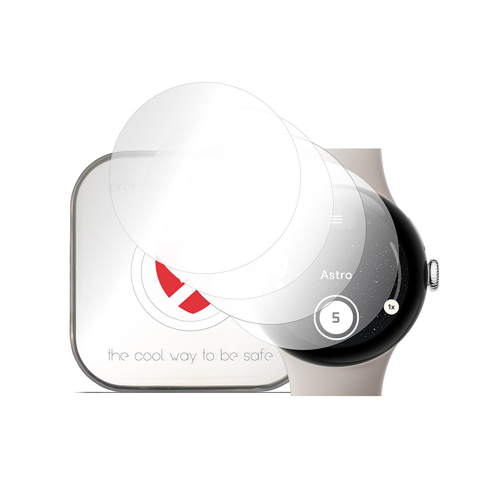 Smart Protection Premium Classic beskyttelsesfilm til Google Pixel Watch 3 45mm, sæt med 4 stk., plastik