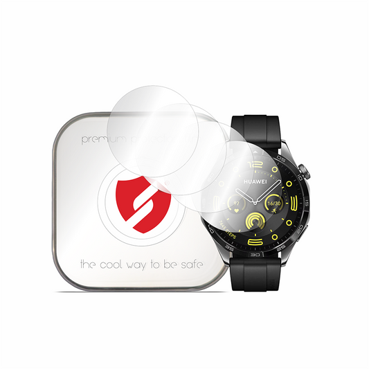 Smart Protection Premium Classic beskyttelsesfilm til Huawei Watch GT 4 46mm, sæt med 4 stk., plastik