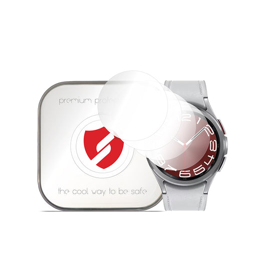 Smart Protection Premium Classic beskyttelsesfilm til Samsung Galaxy Watch6 Classic 43mm, sæt med 4 stk., plastik