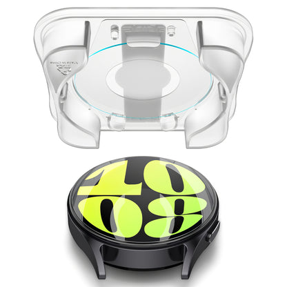 Spigen GlastR EZ FIT beskyttelsesfilm til Samsung Galaxy Watch7 / Watch6 / Watch5 / Watch4 44mm serien, sæt med 2 stykker, hærdet glas AGL08493