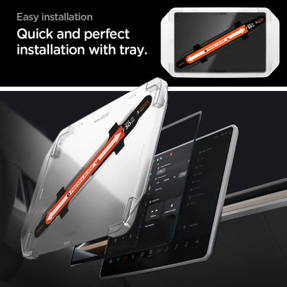 Spigen GlastR EZ FIT Anti-Glare FC beskyttelsesglas til Tesla Y (2026 / 2025) / 3 (2026 / 2025 / 2024) navigation, hærdet glas AGL07152