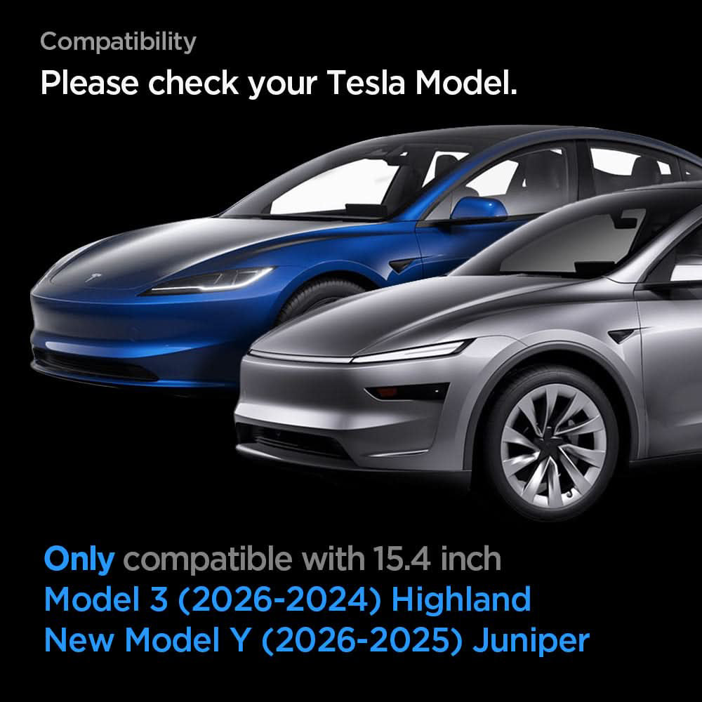 Spigen GlastR EZ FIT Anti-Glare FC beskyttelsesglas til Tesla Y (2026 / 2025) / 3 (2026 / 2025 / 2024) navigation, hærdet glas AGL07152