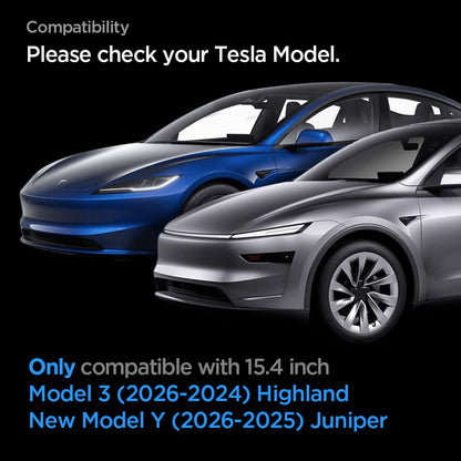 Spigen GlastR EZ FIT Anti-Glare FC beskyttelsesglas til Tesla Y (2026 / 2025) / 3 (2026 / 2025 / 2024) navigation, hærdet glas AGL07152