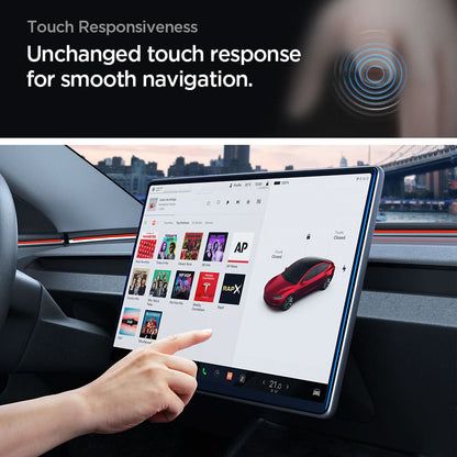 Spigen GlastR EZ FIT Anti-Glare FC beskyttelsesglas til Tesla Y (2026 / 2025) / 3 (2026 / 2025 / 2024) navigation, hærdet glas AGL07152