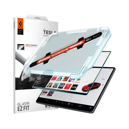 Spigen GlastR EZ FIT Anti-Glare FC beskyttelsesglas til Tesla Y (2026 / 2025) / 3 (2026 / 2025 / 2024) navigation, hærdet glas AGL07152