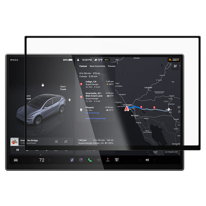 Spigen GlastR EZ FIT Anti-Glare Beskyttelsesfilm til Navigation Tesla Y 2026 Premium / Performance, Hærdet Glas AGL10819