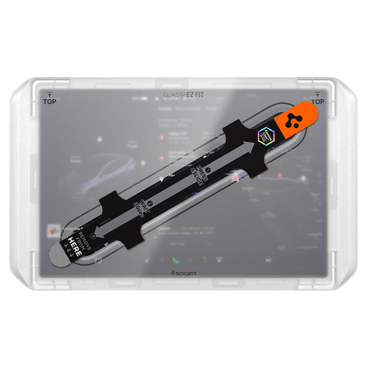 Spigen GlastR EZ FIT Anti-Glare Beskyttelsesfilm til Navigation Tesla Y 2026 Premium / Performance, Hærdet Glas AGL10819