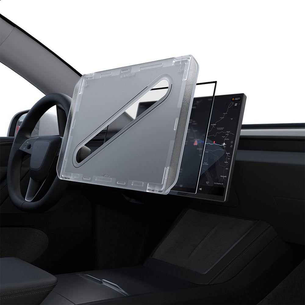 Spigen GlastR EZ FIT Anti-Glare Beskyttelsesfilm til Navigation Tesla Y 2026 Premium / Performance, Hærdet Glas AGL10819