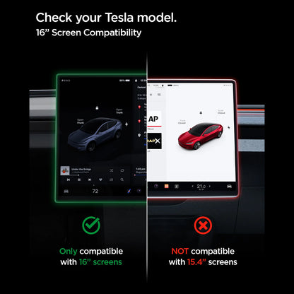 Spigen GlastR EZ FIT Anti-Glare Beskyttelsesfilm til Navigation Tesla Y 2026 Premium / Performance, Hærdet Glas AGL10819