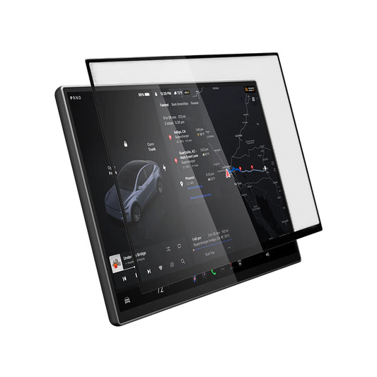 Spigen GlastR EZ FIT Beskyttelsesfilm til Tesla Y 2026 Premium / Performance Navigation, Hærdet Glas AGL10820