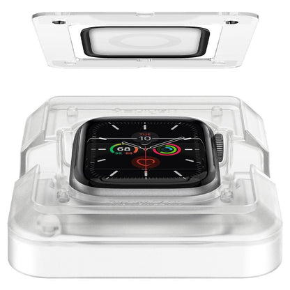Spigen ProFlex EZ FIT beskyttelsesfilm til Apple Watch 44mm Series, Sæt med 2 stykker, Fleksibelt glas, Sort