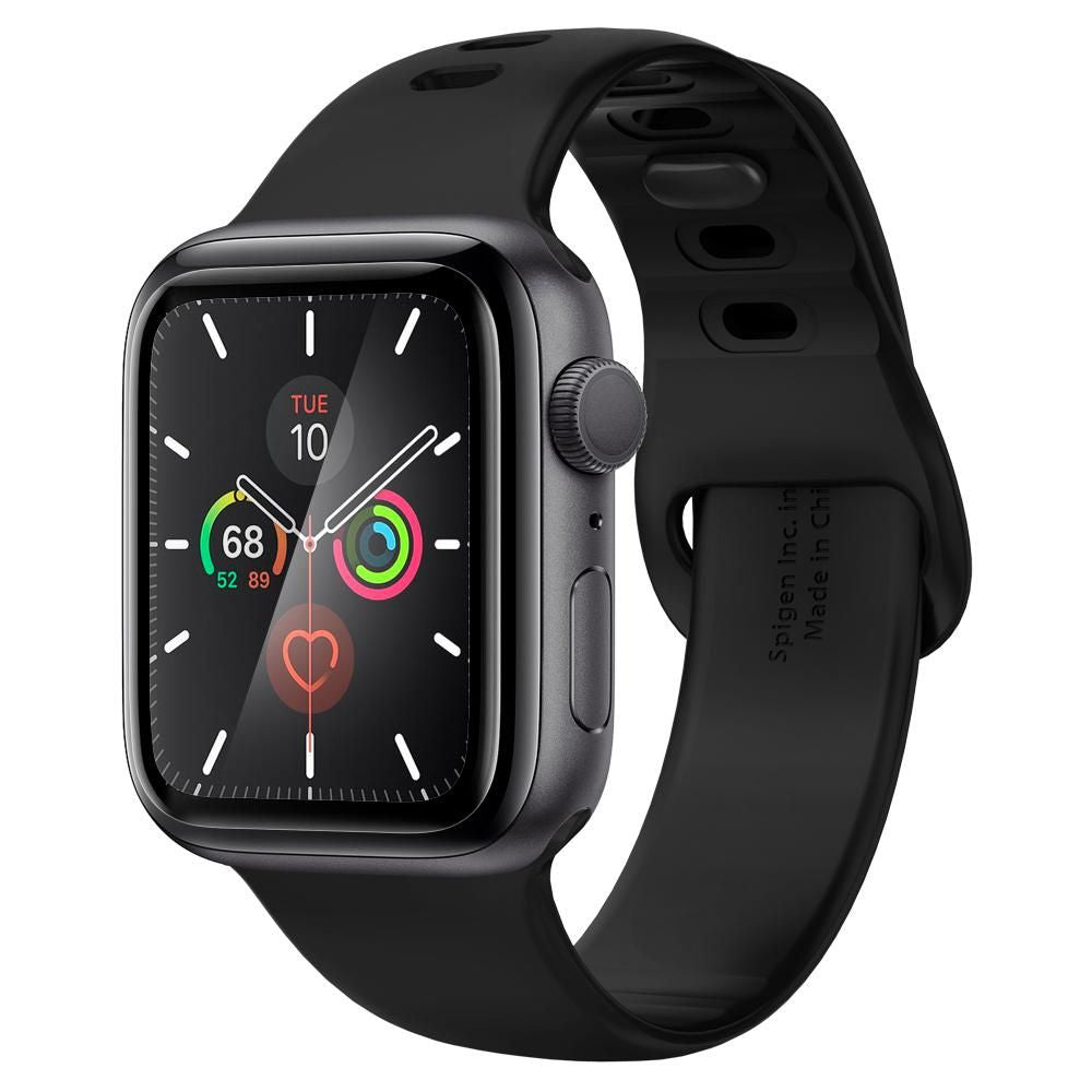 Spigen ProFlex EZ FIT beskyttelsesfilm til Apple Watch 44mm Series, Sæt med 2 stykker, Fleksibelt glas, Sort