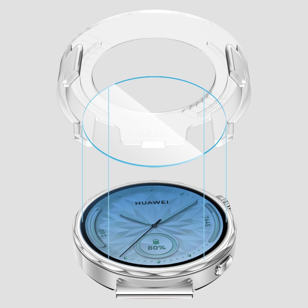 Tech-Protect Easy Set+ Screen Protector for Huawei Watch GT 5 41mm, 2-Piece Set, Tempered Glass