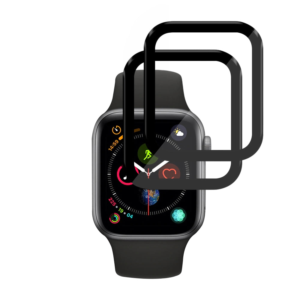 Beskyttelsesfilm Techsuit Nano Flex til Apple Watch 40mm Series, Sæt med 2 stykker, Plastik, Sort