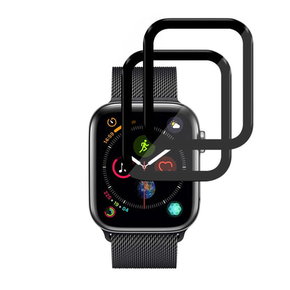 Beskyttelsesfilm Techsuit Nano Flex til Apple Watch 44mm Series, Sæt med 2 stykker, Plastik, Sort