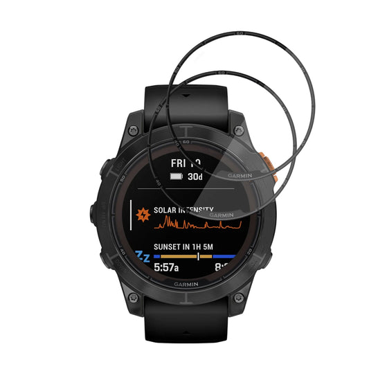 Beskyttelsesfilm Techsuit Nano Flex til Garmin Fenix 7 Pro Solar, Sæt med 2 stykker, Plastik, Sort
