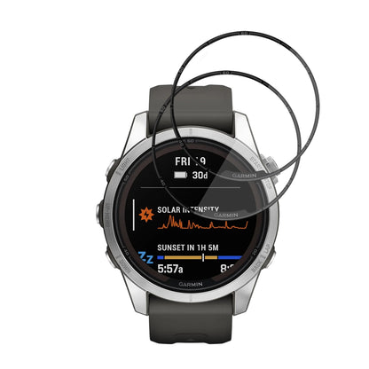 Beskyttelsesfilm Techsuit Nano Flex til Garmin Fenix 7S Pro Solar, Sæt med 2 stykker, Plastik, Sort