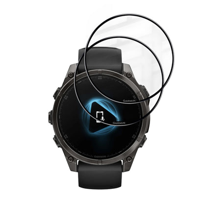 Beskyttelsesfilm Techsuit Nano Flex til Garmin Fenix 8 Pro 47mm / 8 47mm, Sæt med 2 stykker, Plastik, Sort