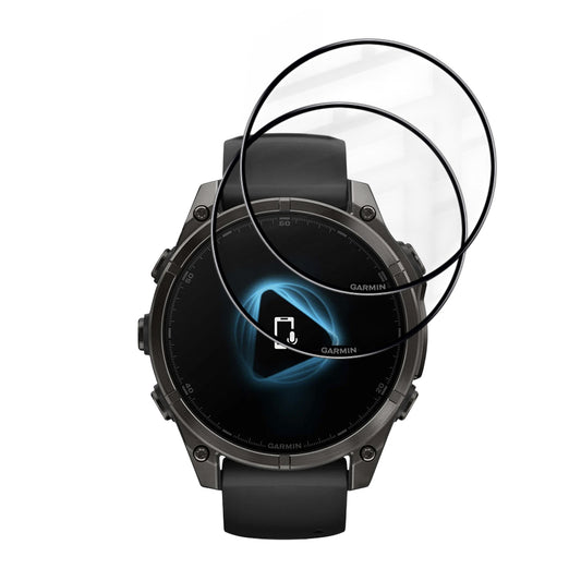 Beskyttelsesfilm Techsuit Nano Flex til Garmin Fenix 8 Pro 47mm / 8 47mm, Sæt med 2 stykker, Plastik, Sort