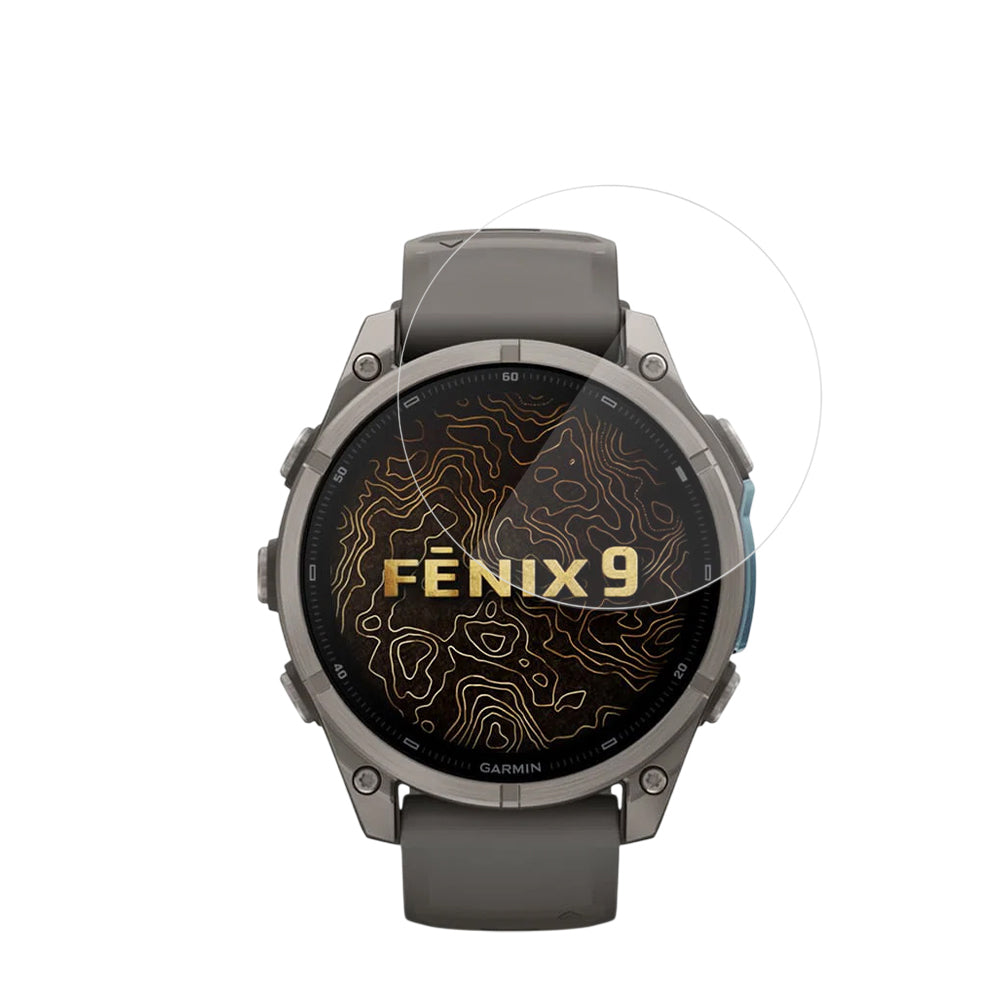 Techsuit Nano Flex Beskyttelsesfilm til Garmin Fenix 9 Pro 51mm / Fenix 9 51mm, Sæt med 2 stk, Plastik, Sort