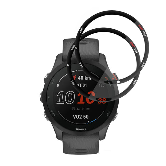 Beskyttelsesfilm Techsuit Nano Flex til Garmin Forerunner 255 Music / 255, Sæt med 2 stykker, Plastik, Sort