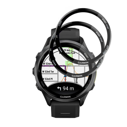 Techsuit Nano Flex beskyttelsesfilm til Garmin Forerunner 570 47mm / 970, Sæt med 2 stykker, Plastik, Sort