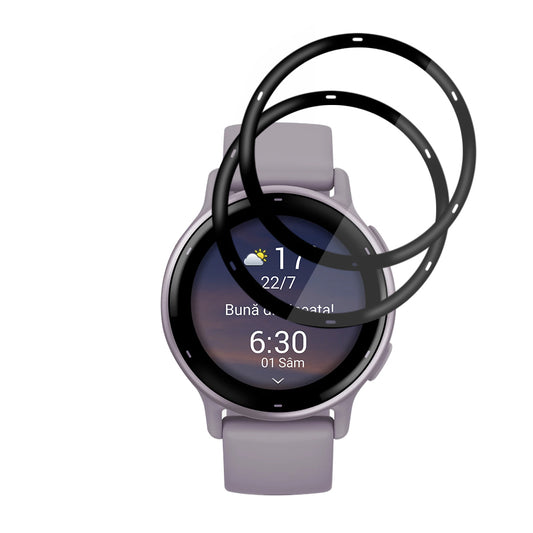 Beskyttelsesfilm Techsuit Nano Flex til Garmin Vivoactive 5, Sæt med 2 stykker, Plastik, Sort