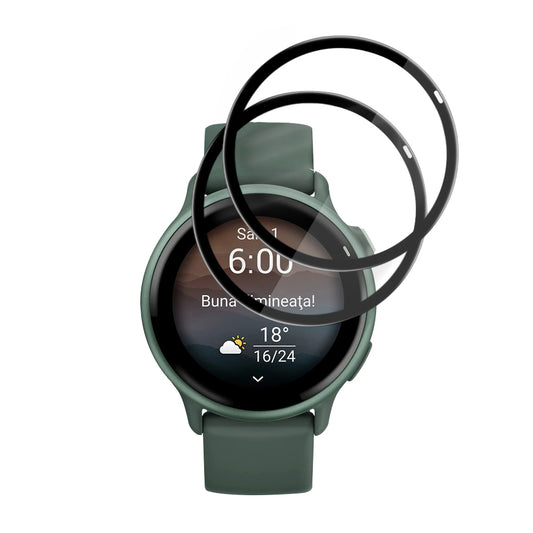 Beskyttelsesfilm Techsuit Nano Flex til Garmin vivoactive 6, Sæt med 2 stykker, Plastik, Sort