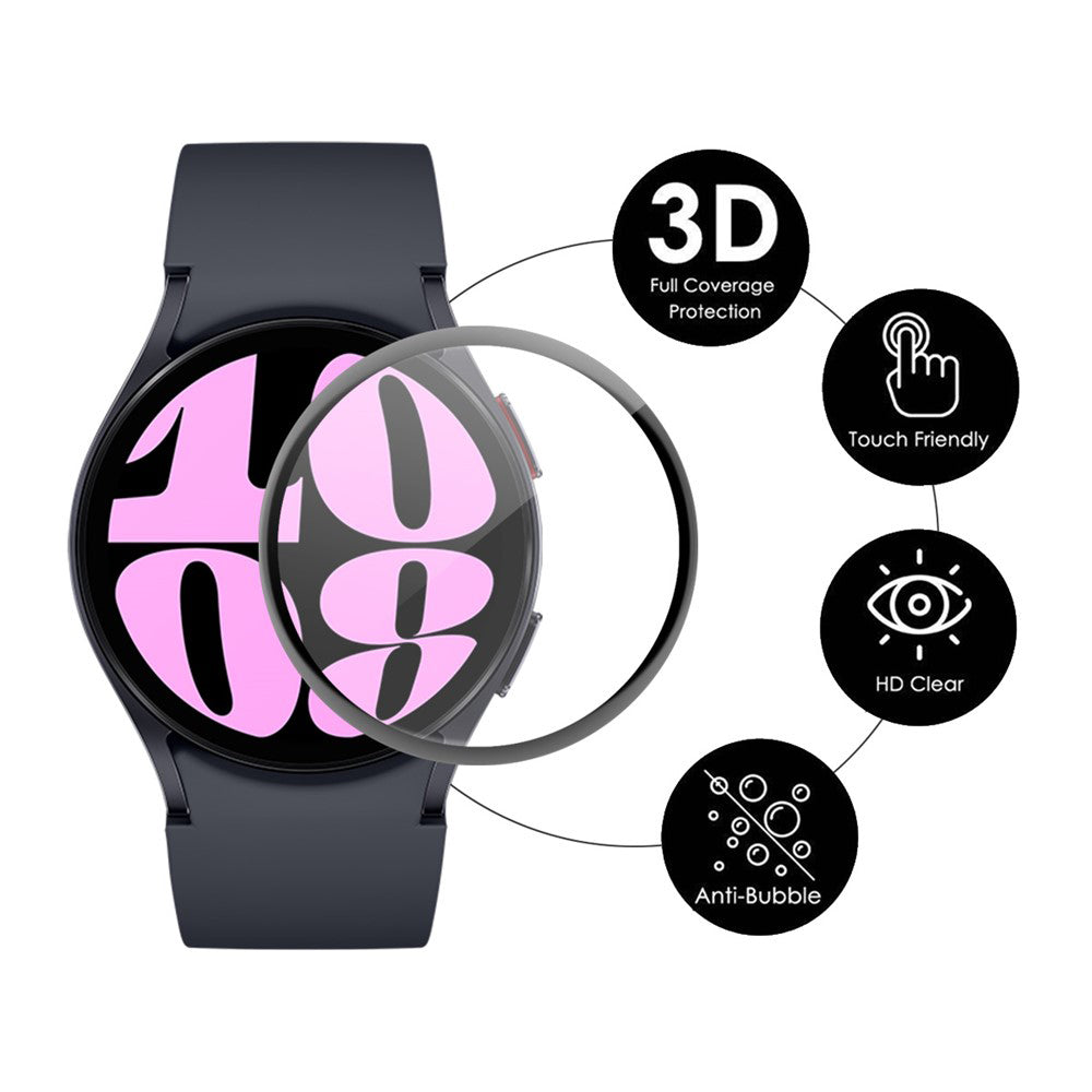 Techsuit Nano Flex Beskyttelsesfilm til Honor Watch 6, Plastik, Sæt med 2 stk., Sort