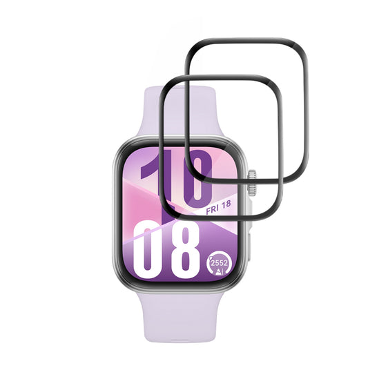 Beskyttelsesfilm Techsuit Nano Flex til Huawei Watch Fit 4, Sæt med 2 stykker, Plastik, Sort
