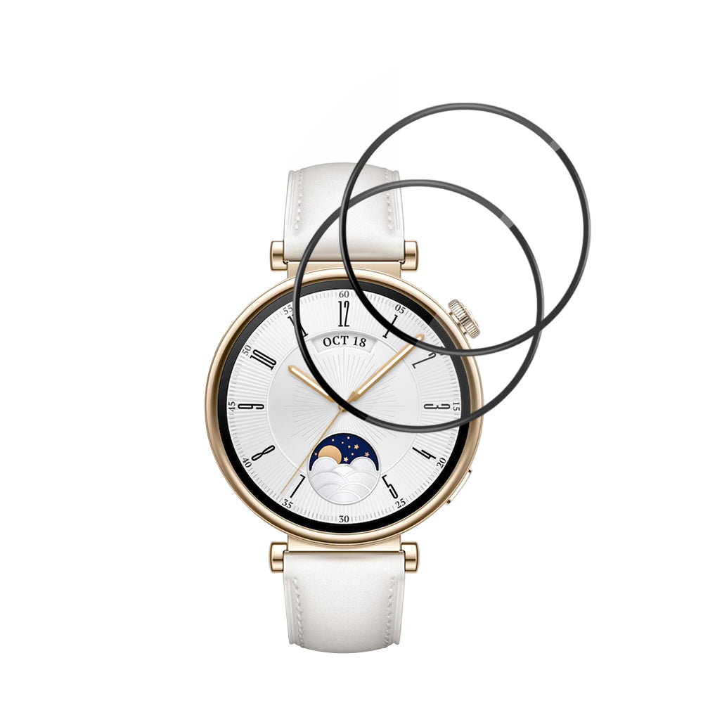 Beskyttelsesfilm Techsuit Nano Flex til Huawei Watch GT 4 41mm, Sæt med 2 stykker, Plastik, Sort