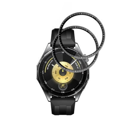 Beskyttelsesfilm Techsuit Nano Flex til Huawei Watch GT 6 46mm, Sæt med 2 stykker, Plastik, Sort