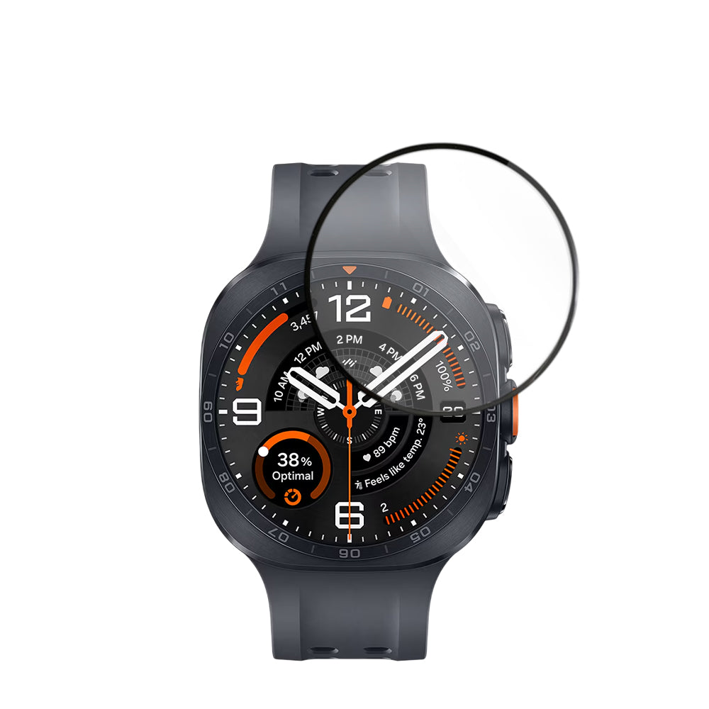 Techsuit Nano Flex Beskyttelsesfilm til Samsung Galaxy Watch Ultra2, Plastik, Sæt med 2 stk, Sort